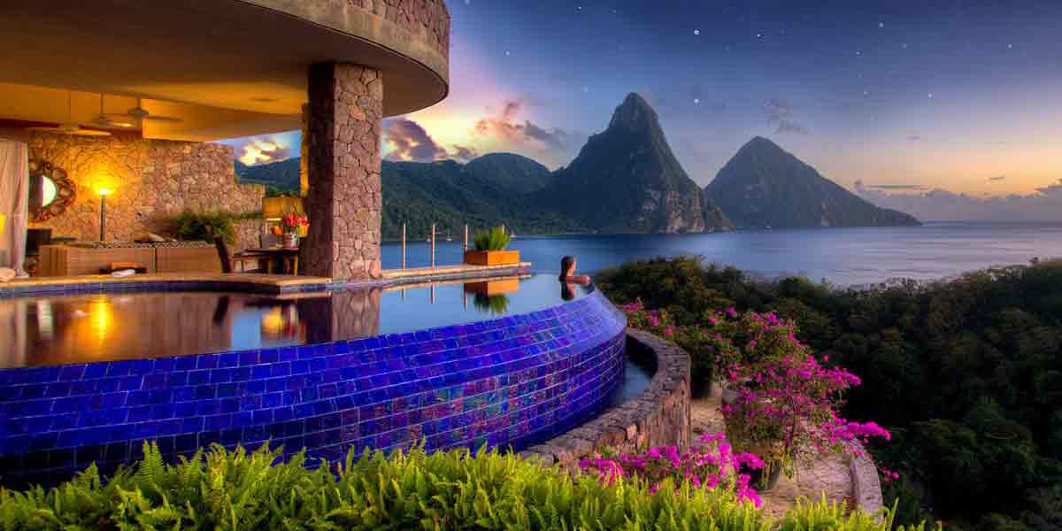 Jade mountain infinity pool