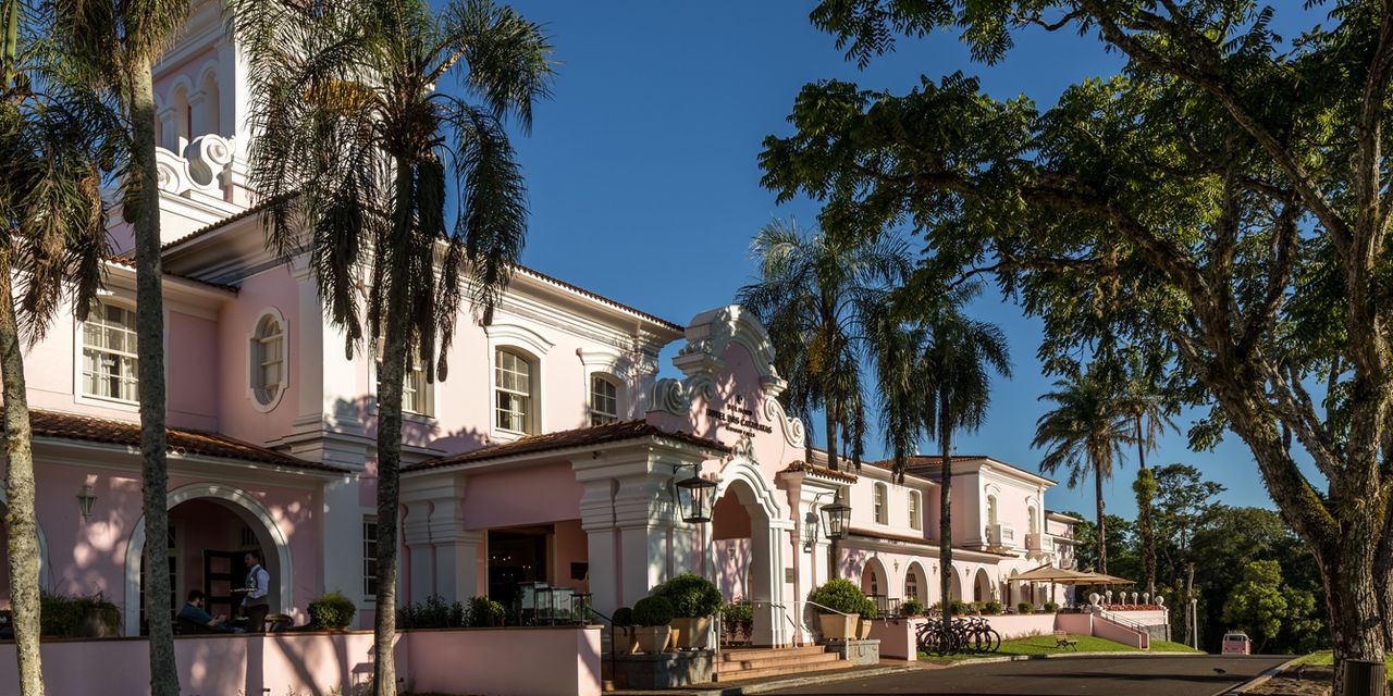 Aerial view of Belmond Hotel das Cataratas luxury property inside